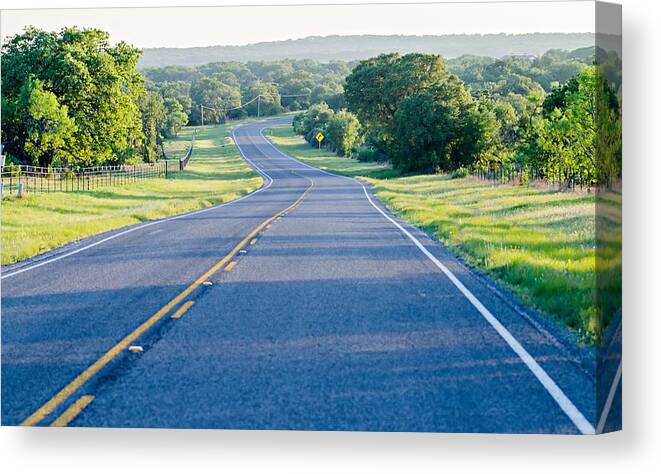 Park Canvas Print featuring the photograph Roadside Landscapes At Sunset Near Willow City And Fredericksbur by Alex Grichenko