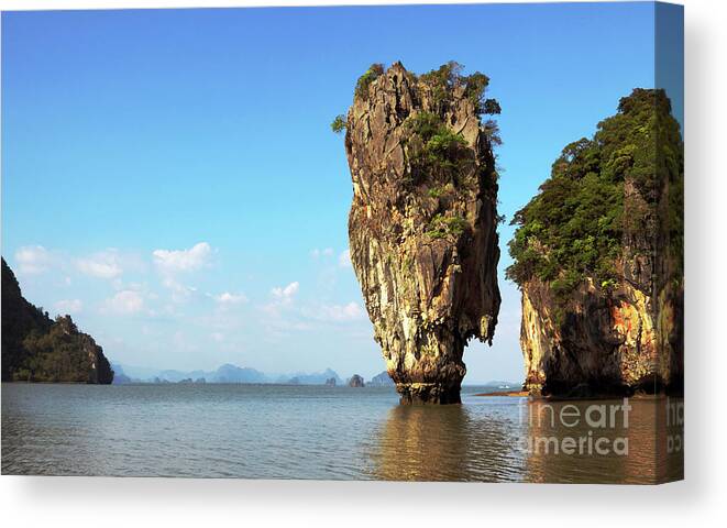 Thailand Canvas Print featuring the photograph Rock Outcrops in Thailand by Charline Xia