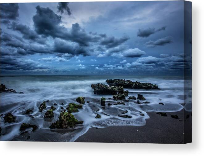 Clouds Canvas Print featuring the photograph Rolling Thunder by Debra and Dave Vanderlaan