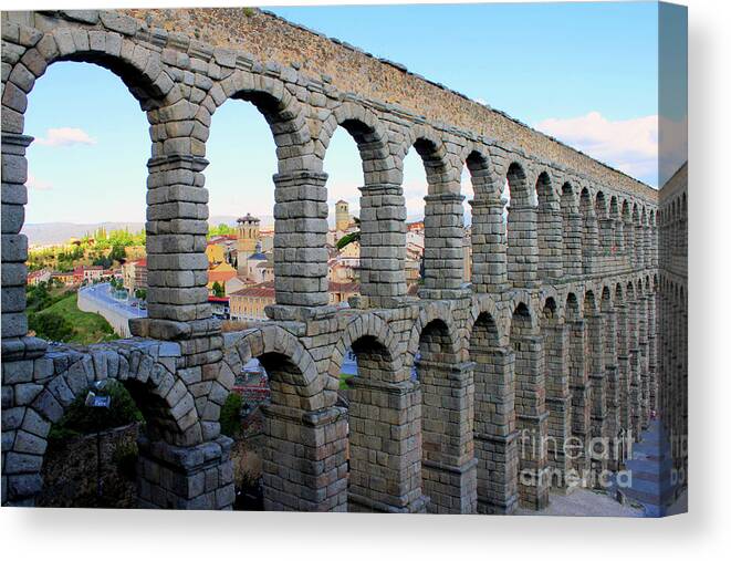 Nieves Nitta Canvas Print featuring the photograph Roman Legacy in Segovia by Nieves Nitta