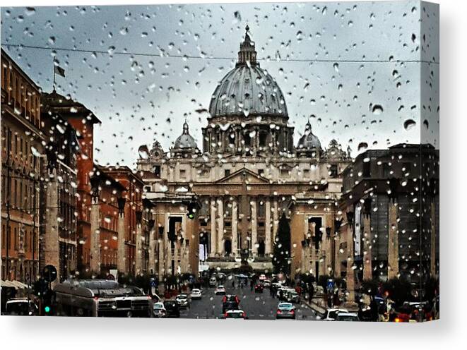  Canvas Print featuring the photograph Rome Italy by Lush Life Travel