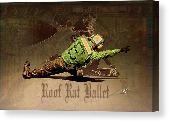 War Canvas Print featuring the digital art Roof Rat Ballet by Peter Van Stigt
