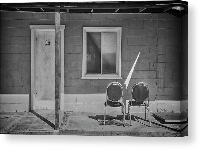 Black & White Canvas Print featuring the photograph Room 10 by Jessica Levant