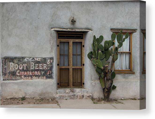 Architecture Canvas Print featuring the photograph Root Beer and Chardonnay? by Teresa Wilson