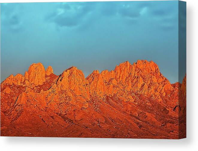 Organ Mountains Canvas Print featuring the photograph Rose Mountains by Mike Stephens