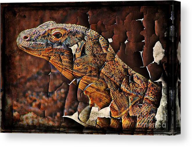 Komodo Canvas Print featuring the photograph Rough Stuff by Clare Bevan