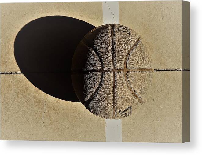 Round Ball And Shadow Canvas Print featuring the photograph Round Ball and Shadow by Bill Tomsa