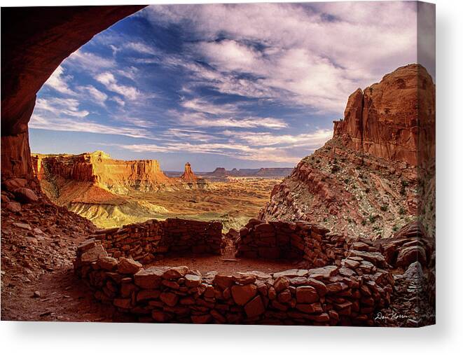 Ruin Canvas Print featuring the photograph Ruin With A View by Dan Norris