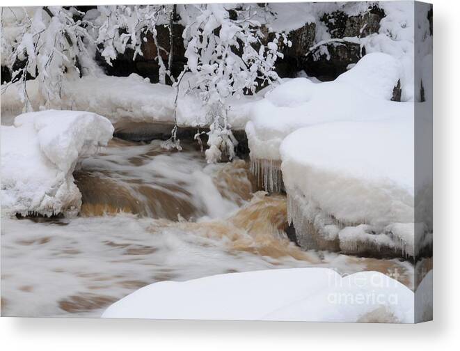 River Canvas Print featuring the photograph Running Water by Sandra Updyke