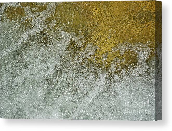  Canvas Print featuring the photograph Rushing Water and Sunlight by Debbie Portwood