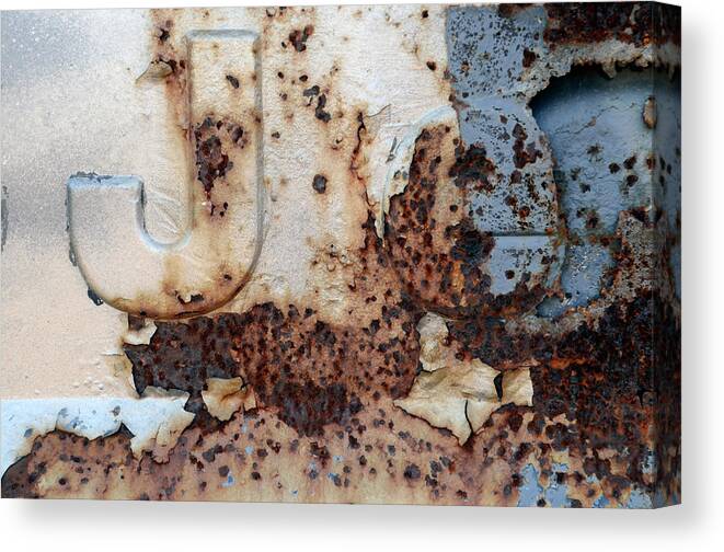 Volvo Canvas Print featuring the photograph Rust Jeep Abstract by Ann Bridges