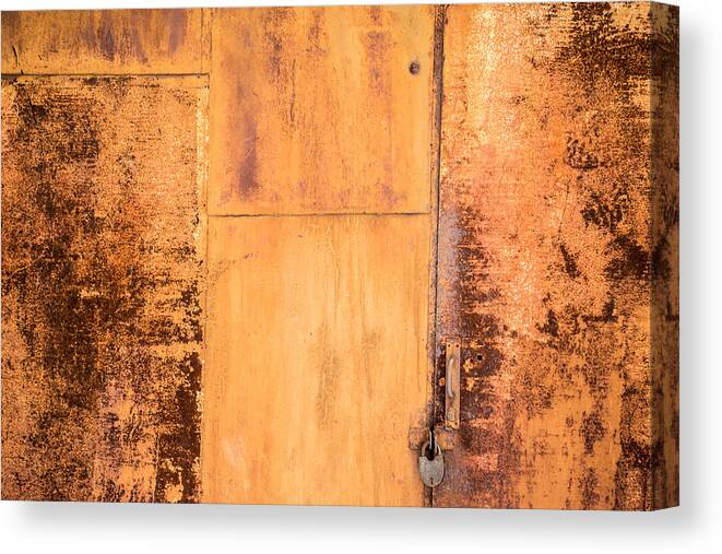 Abstract Canvas Print featuring the photograph Rust on Metal Texture by John Williams