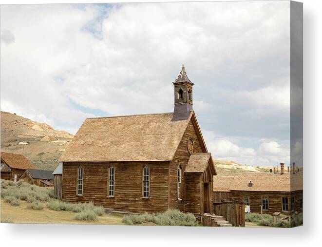 Abandoned Canvas Print featuring the photograph Rustic Methodist church by Karen Foley