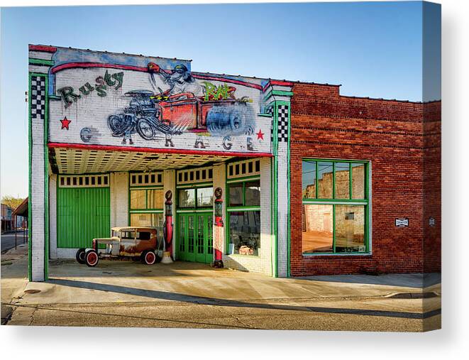 Rusty Canvas Print featuring the photograph Rusty Rat Garage by James Barber