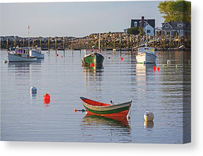 Rye Canvas Print featuring the photograph Rye Harbor Canoe Rye NH New Hampshire by Toby McGuire