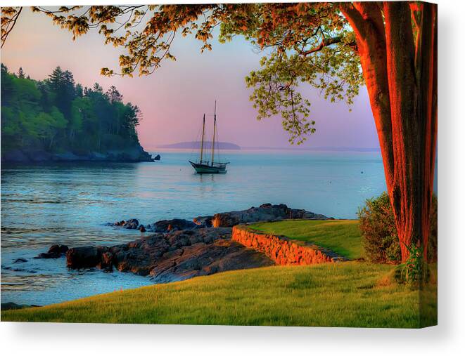 Sailboat Canvas Print featuring the photograph Safe Mooring by Jeff Cooper