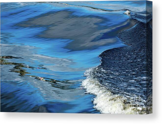 Harbor Canvas Print featuring the photograph Saguenay Wakes by Doug Sturgess