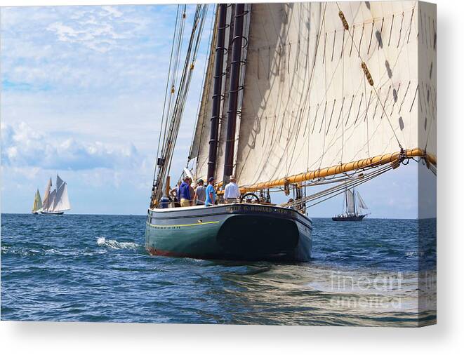 Amistad Canvas Print featuring the photograph Sailing Into The Past - Color by Joe Geraci