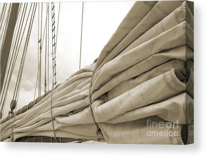 Anchor Canvas Print featuring the photograph Sails Are Down 2 by Kathi Shotwell