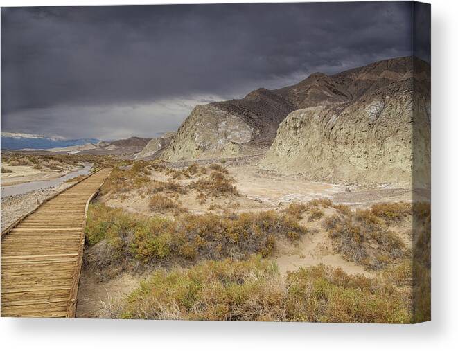 Death Valley National Park Canvas Print featuring the photograph Salt creek trail by Kunal Mehra