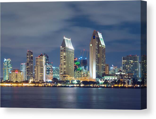 San Canvas Print featuring the photograph San Diego Skyline by Ray Devlin