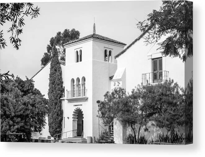 American Canvas Print featuring the photograph San Diego State University Communications by University Icons