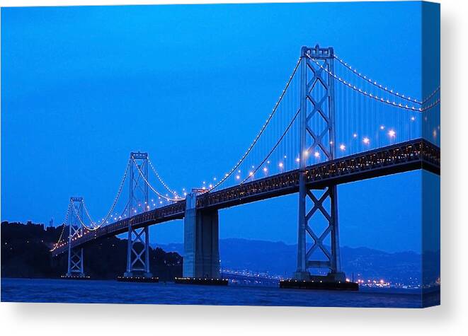 San Francisco Canvas Print featuring the photograph San Francisco Bay Bridge by Mick Burkey