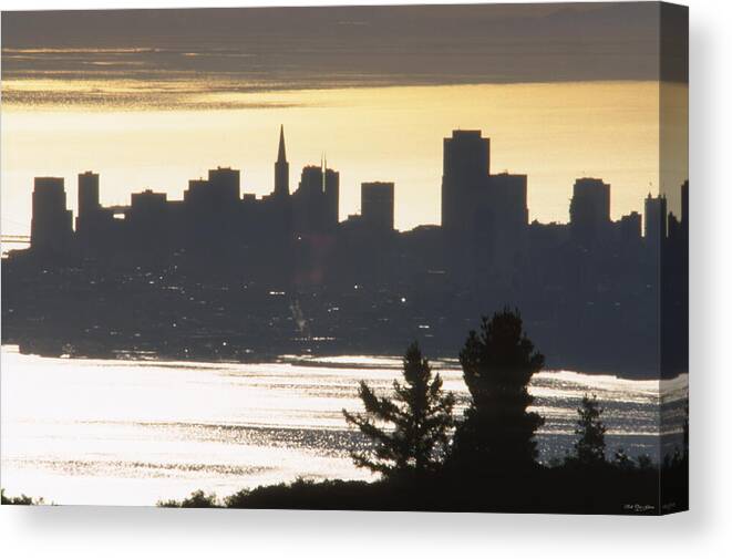 Sunrise Canvas Print featuring the photograph San Francisco - From Tamalpais East by Soli Deo Gloria Wilderness And Wildlife Photography