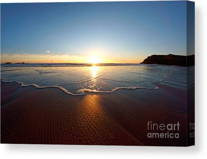 Wales Canvas Print featuring the photograph Sand Textures by Minolta D