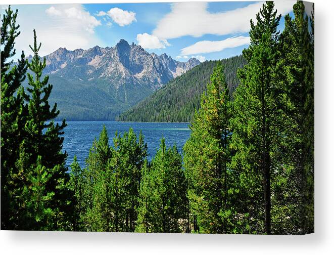 Sawtooth Mountains Canvas Print featuring the photograph Sawtooth Serenity II by Greg Norrell