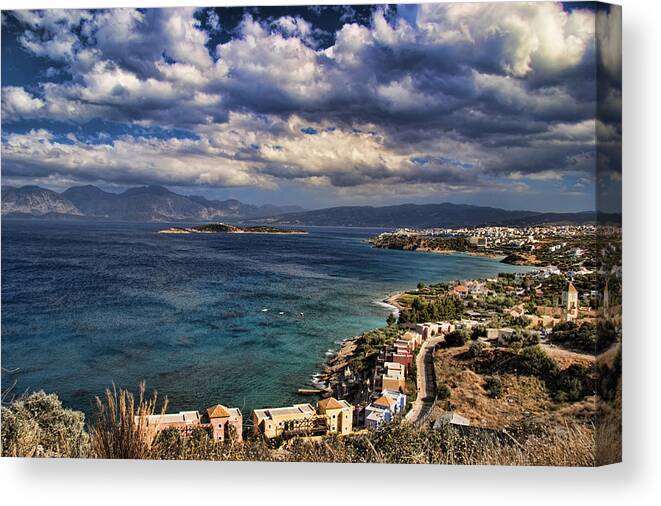Crete Canvas Print featuring the photograph Scenic view of eastern Crete by David Smith