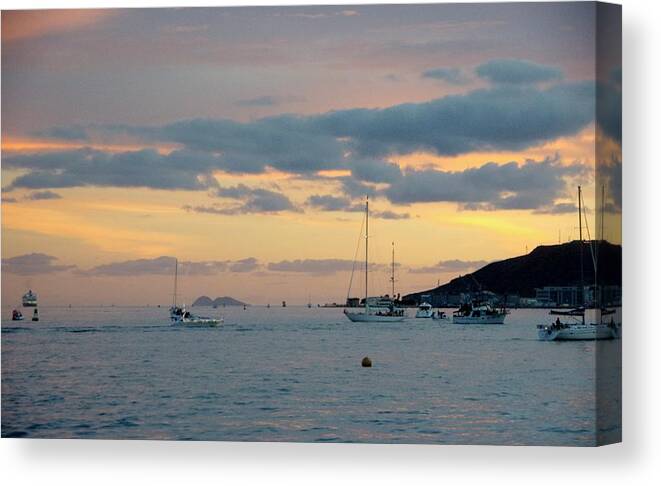 San Diego Canvas Print featuring the photograph SD Sunset 6 by Phyllis Spoor
