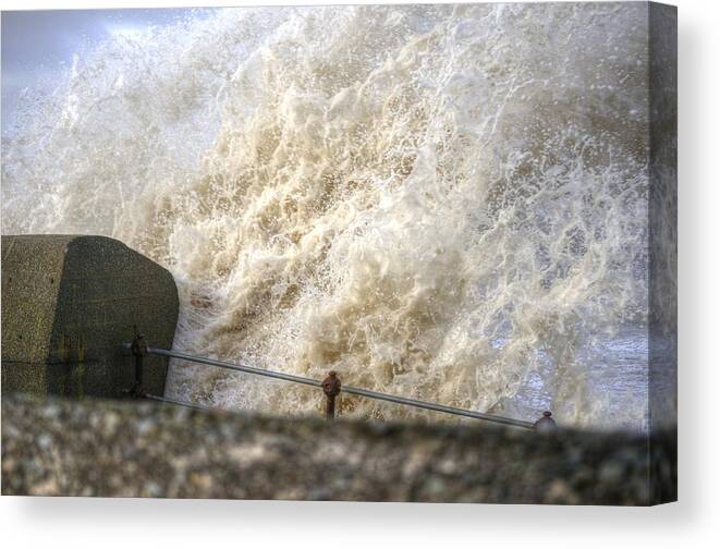 Sea Canvas Print featuring the photograph Sea Spray by Spikey Mouse Photography