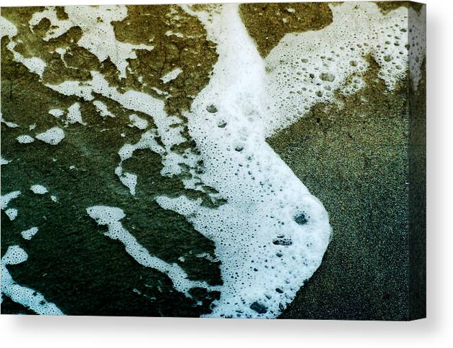 Water Canvas Print featuring the photograph Seafoam by Ellen Heaverlo