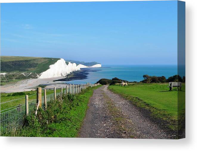 Beach Canvas Print featuring the photograph Seaford Head to Cuckmere Valley by Nina-Rosa Dudy