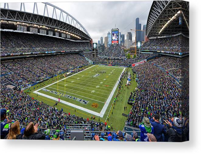 Mark Whitt Canvas Print featuring the photograph Seattle Seahawks CenturyLink Field by Mark Whitt
