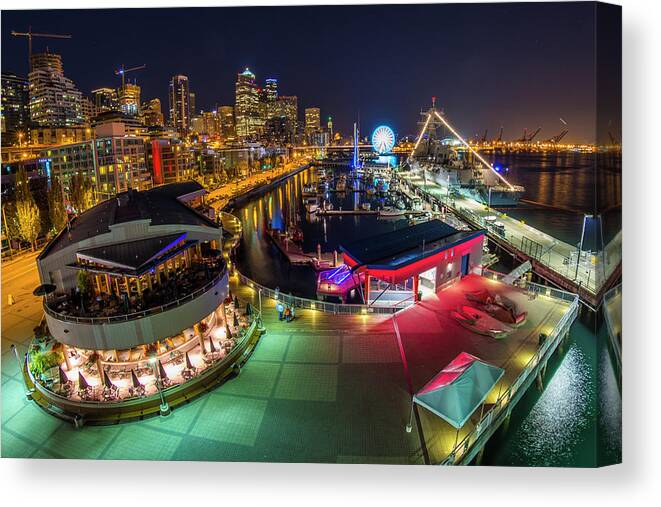 Seattle Canvas Print featuring the photograph Seattle Waterfront by Matt McDonald