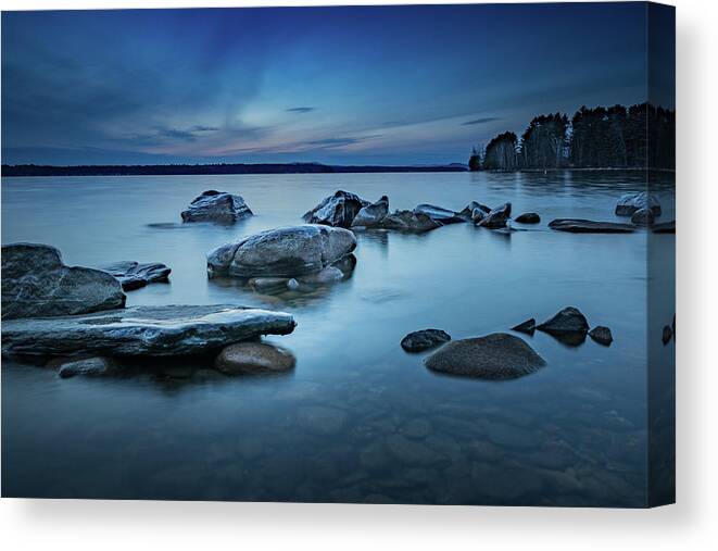 Maine Canvas Print featuring the photograph Sebago Blue by Colin Chase
