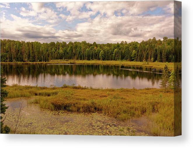 Lake Canvas Print featuring the photograph Secluded Lake by Peter Ponzio