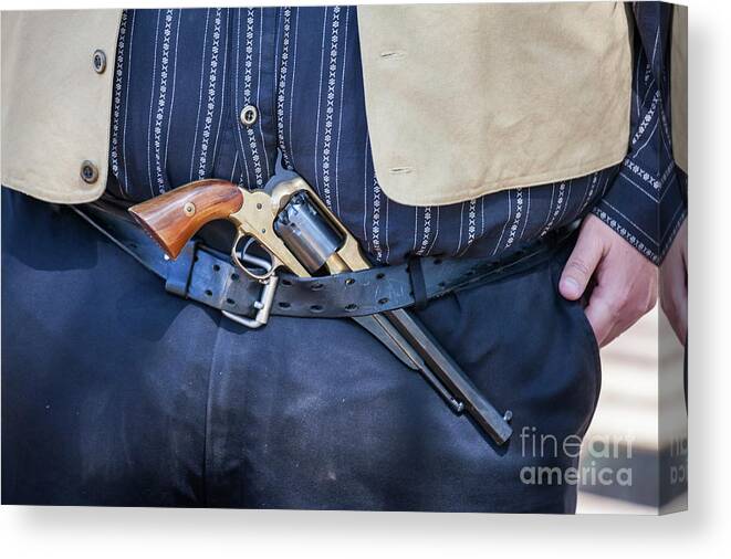 Fort Stanton Canvas Print featuring the photograph Second Amendment by Jim West