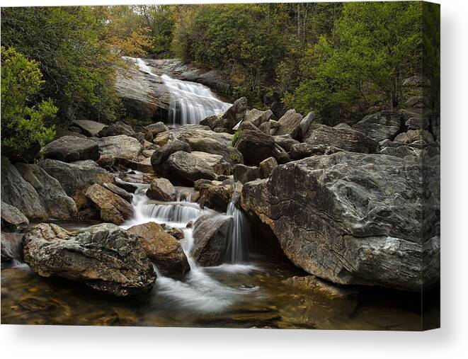 Waterfall Canvas Print featuring the photograph Second Falls - Blue Ridge Falls by Andrew Soundarajan