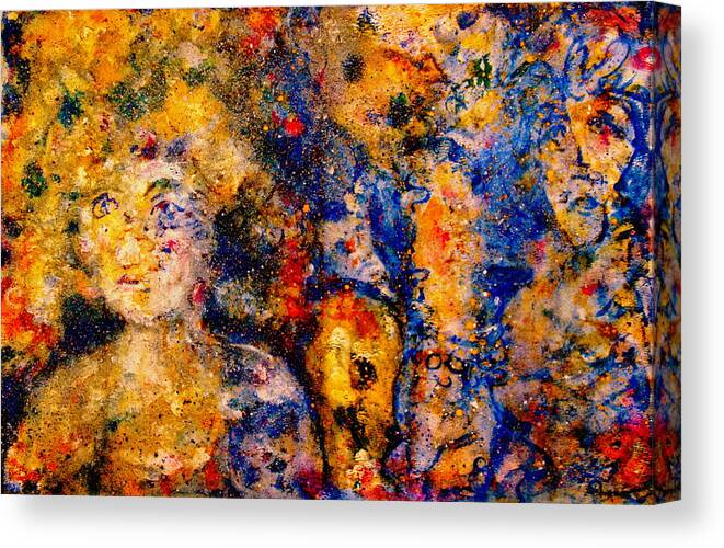 Expressionism Canvas Print featuring the painting Seeking Wanderers by Natalie Holland