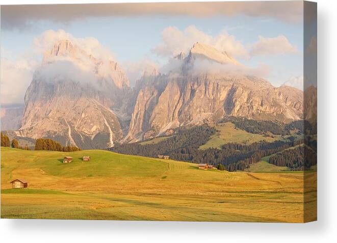 Alpe Di Siusi Canvas Print featuring the photograph Seiser Alm by Stephen Taylor
