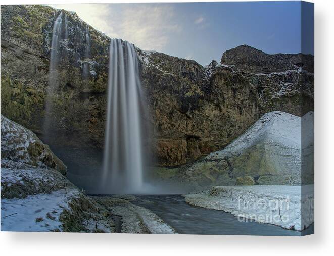 Iceland Canvas Print featuring the photograph Seljalandsfoss Waterfall by Brian Kamprath