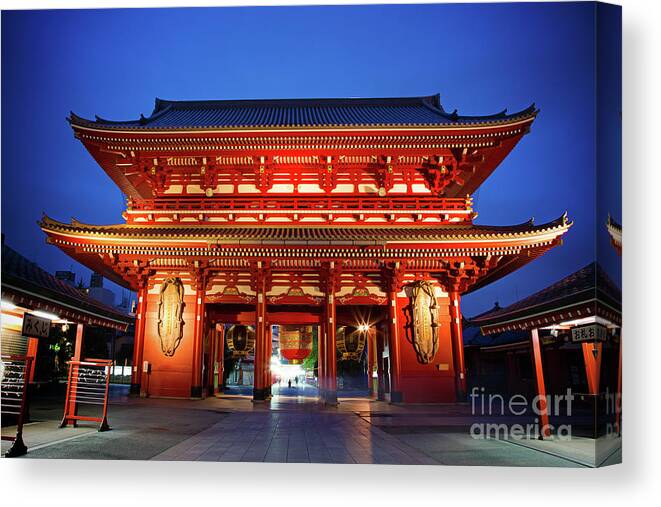 Tokyo Canvas Print featuring the photograph Sensoji Temple Tokyo by Jane Rix