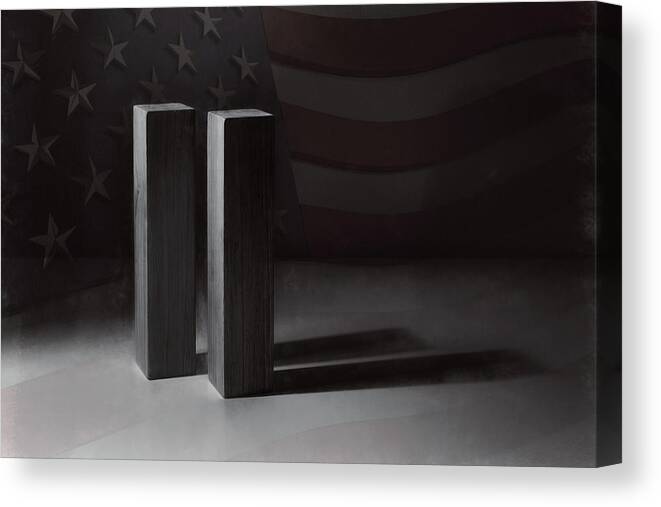 World Trade Center Canvas Print featuring the photograph September 11, 2001 - Never Forget by Scott Norris