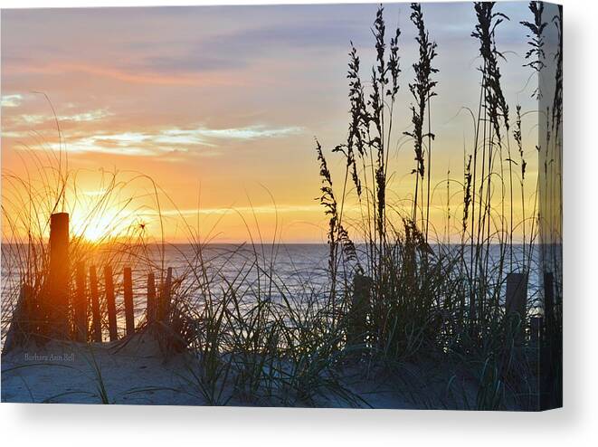 Outer Banks Canvas Print featuring the photograph September 27th OBX Sunrise by Barbara Ann Bell
