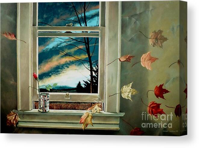 Autumn Canvas Print featuring the painting September Breeze by Christopher Shellhammer
