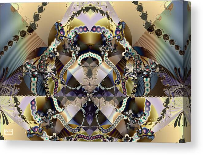 Abstract Canvas Print featuring the digital art Serpentine by Jim Pavelle