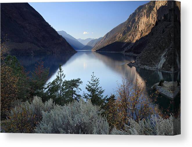 Seton Canvas Print featuring the photograph Seton Lake British Columbia by Pierre Leclerc Photography